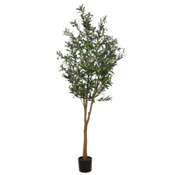 Arbol olivo artificial con aceitunas de 200 cm. con maceta