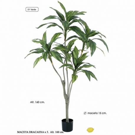 Planta artificial dracaena 160