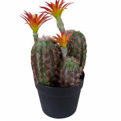 Cactus artificial Saguaro con flor