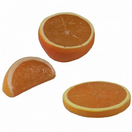 Naranja artificial cortada