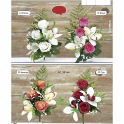 Mini ram flors artificials cementeri roses i cymbidium