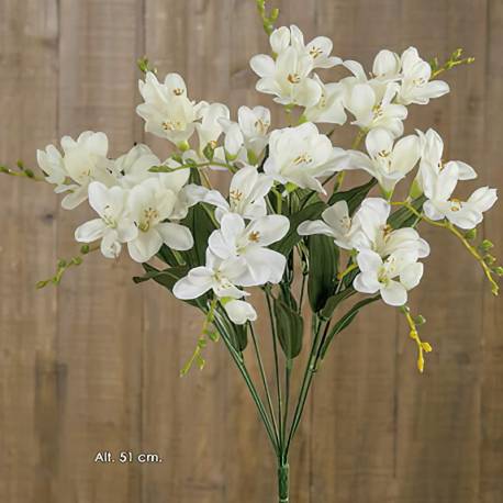 Bouquet freesias artificiales