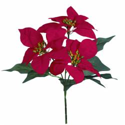 Planta flor de pascua artificial roja