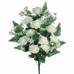 Ram flors artificials cementeri roses i clavells crema