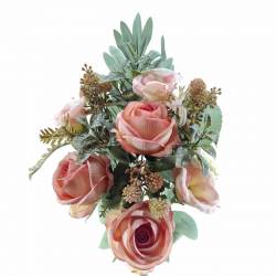 Ram flors artificials cementeri roses i lisianthus bresquilla