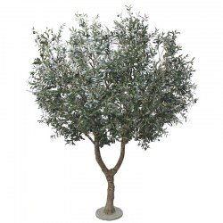 Olivo artificial grande con aceitunas 250x200 cm. tratamiento solar UV