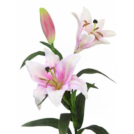 Flor lilium artificial con 2 flores