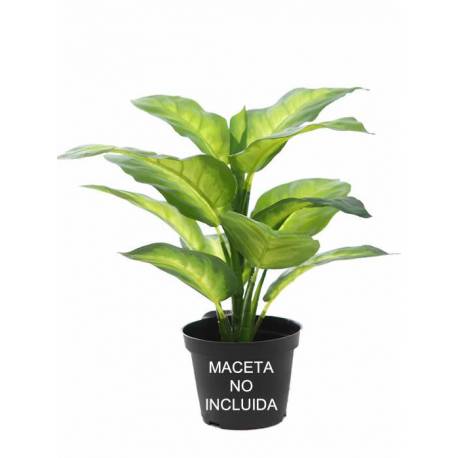 Pequeña planta artificial diefembaquia maculata sin maceta